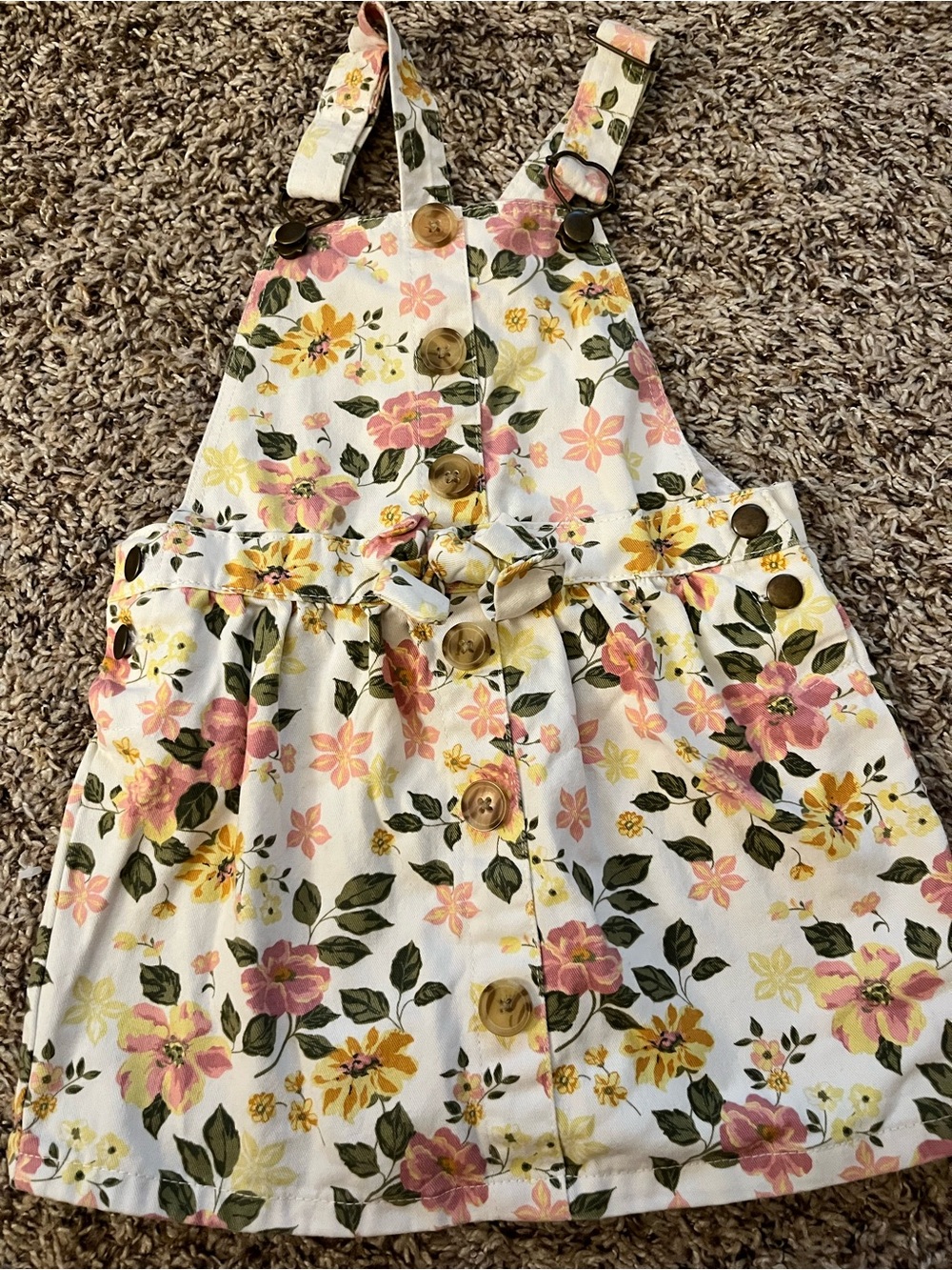 Little Lass Floral Overall Dress